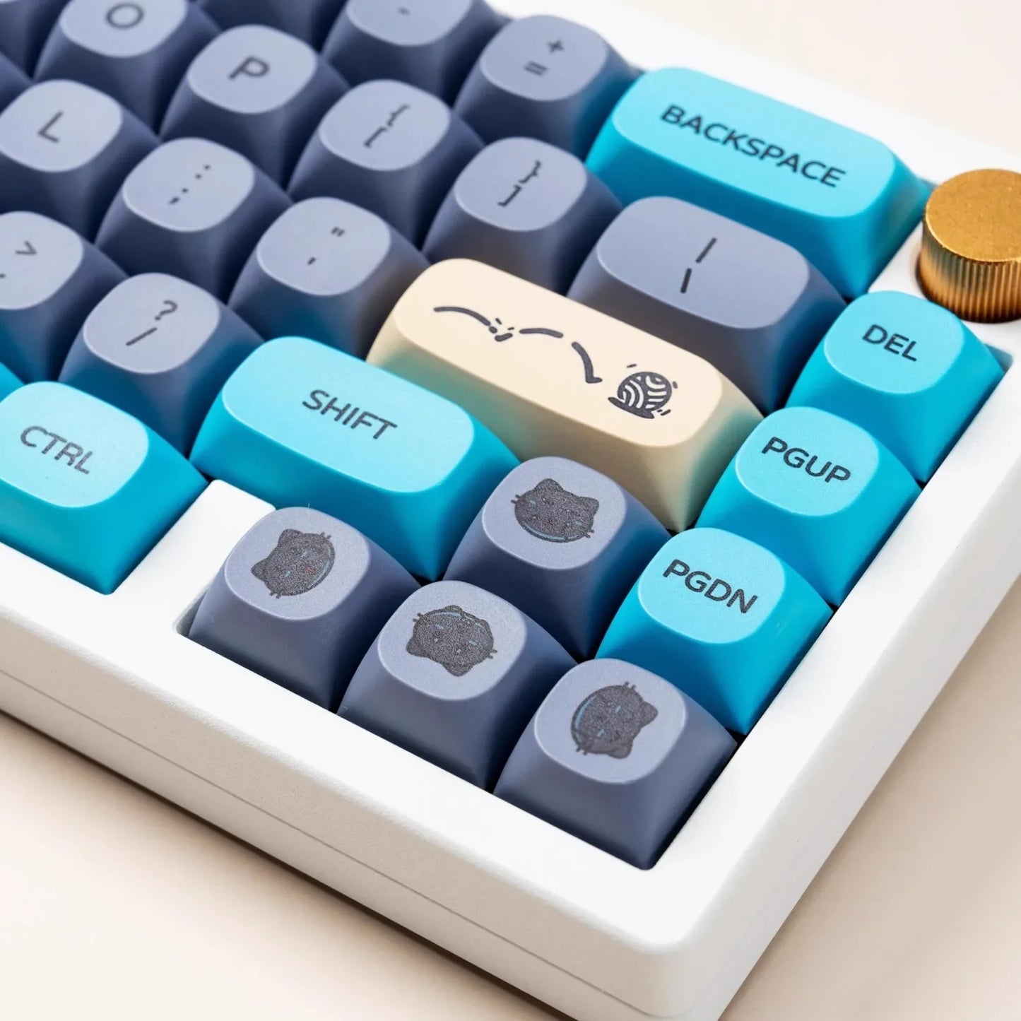 126 Phím MA Hồ Sơ Bàn Phím Keycaps Mèo Xanh PBT Nhiệt Thăng Hoa Bàn Phím Cơ Cherry MX Keycap