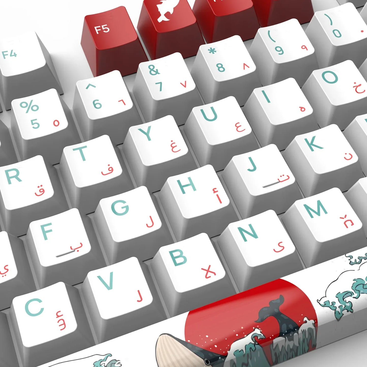 129 Phím Keycaps Tiếng Ả Rập Bộ PBT/ABS Cherry Profile OEM Keycap Gaming Tùy Chỉnh Cá Tính Dễ Thương Cho Switch MX Bàn Phím Cơ